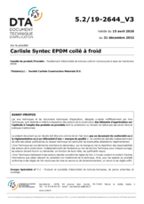 DTA n° 5.2/19-2644_V3  SecuOne